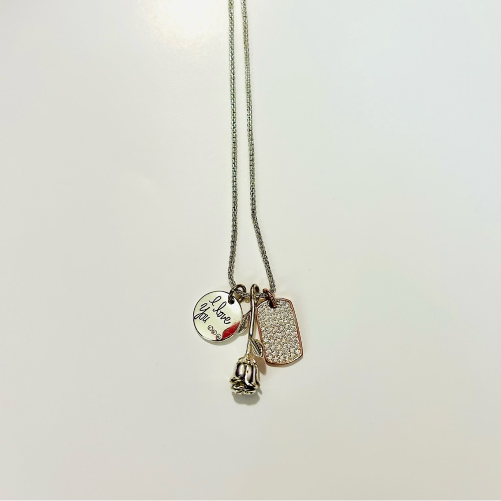Silver and Rose Gold Pendant Necklace